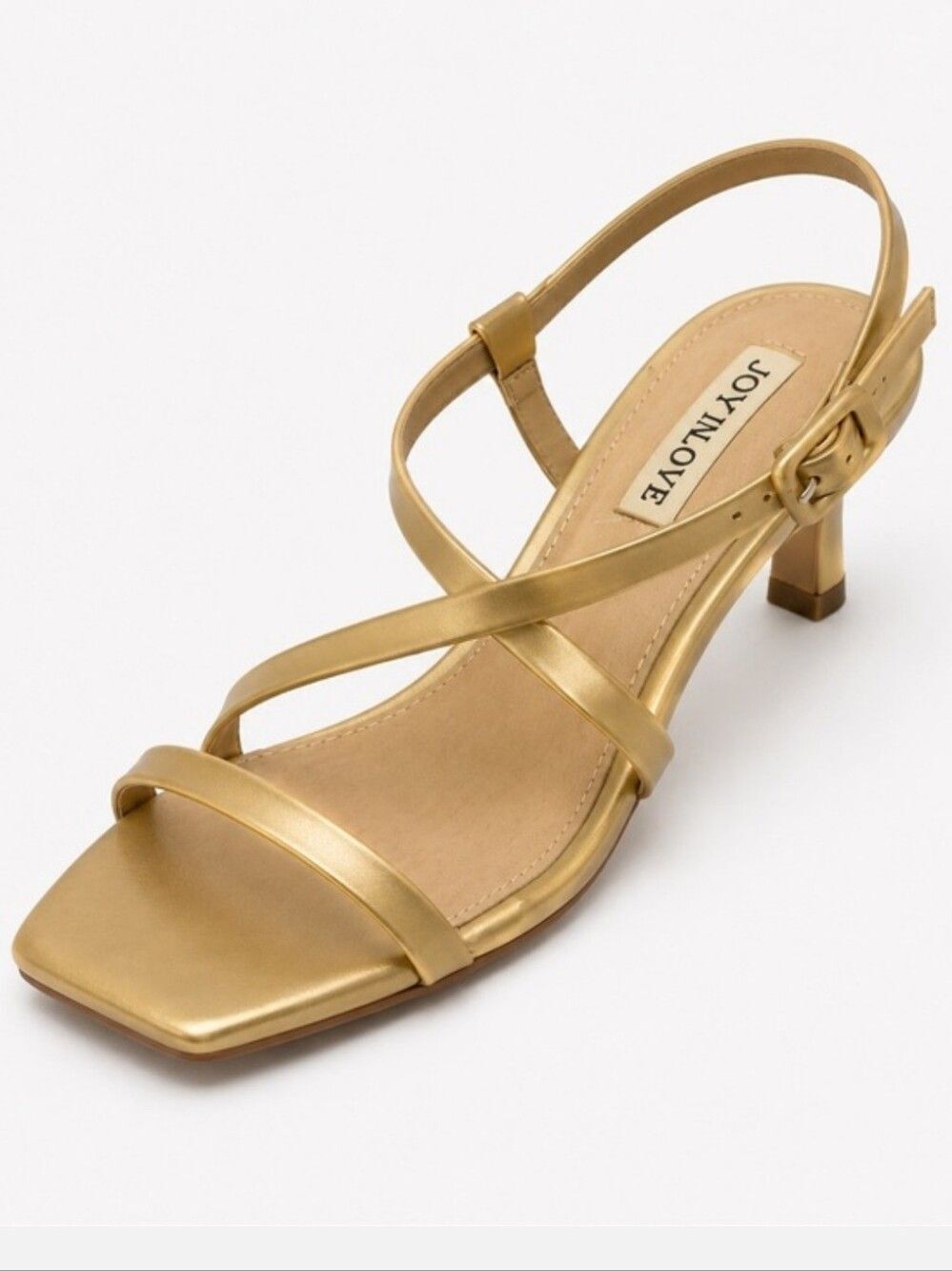 Joy In Love Gold Strappy Heeled Sandals Size 6